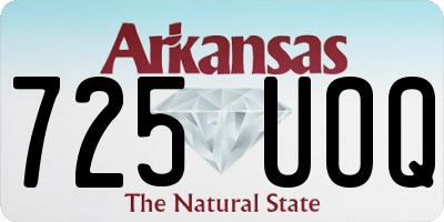 AR license plate 725UOQ