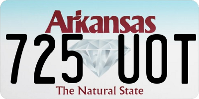 AR license plate 725UOT