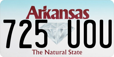 AR license plate 725UOU