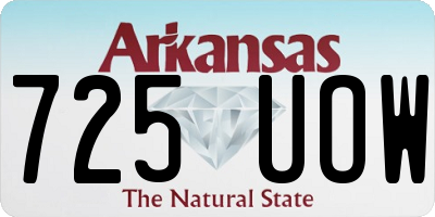 AR license plate 725UOW