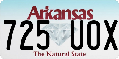 AR license plate 725UOX