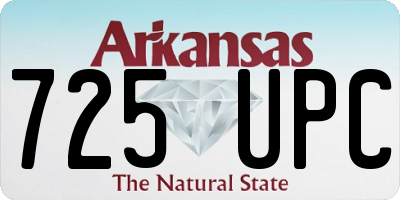 AR license plate 725UPC
