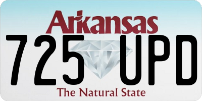 AR license plate 725UPD