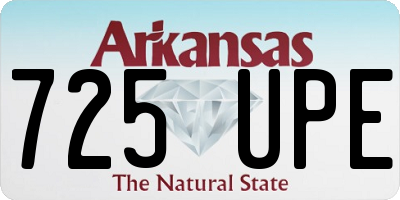 AR license plate 725UPE