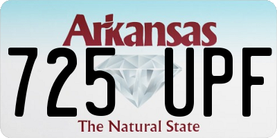AR license plate 725UPF