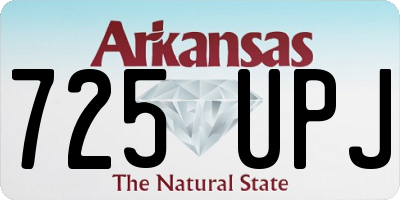 AR license plate 725UPJ
