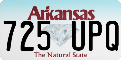 AR license plate 725UPQ