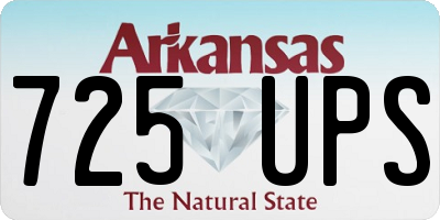 AR license plate 725UPS