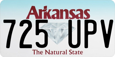 AR license plate 725UPV