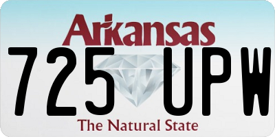 AR license plate 725UPW