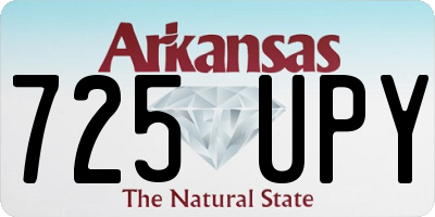 AR license plate 725UPY