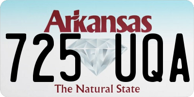 AR license plate 725UQA