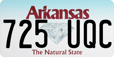 AR license plate 725UQC