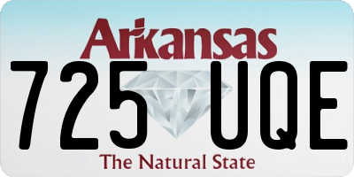 AR license plate 725UQE