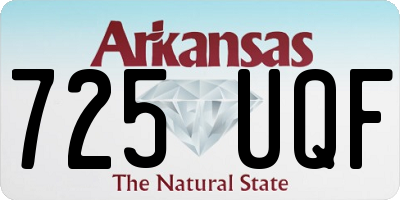 AR license plate 725UQF