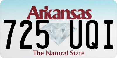 AR license plate 725UQI