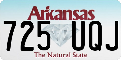 AR license plate 725UQJ