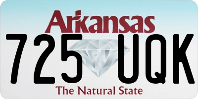AR license plate 725UQK