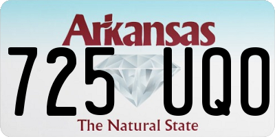AR license plate 725UQO