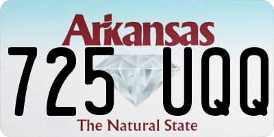 AR license plate 725UQQ