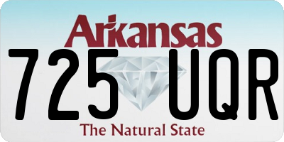 AR license plate 725UQR
