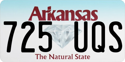 AR license plate 725UQS