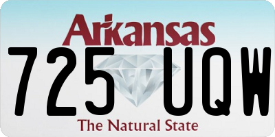 AR license plate 725UQW