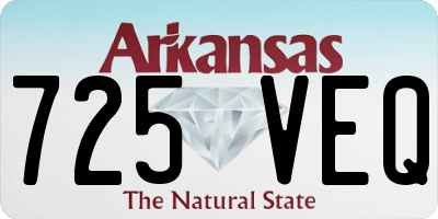 AR license plate 725VEQ