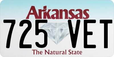 AR license plate 725VET