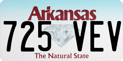 AR license plate 725VEV