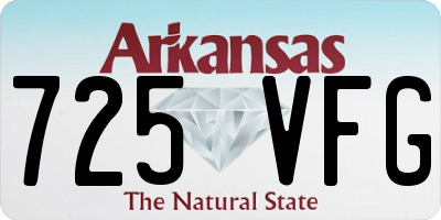 AR license plate 725VFG