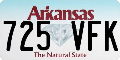 AR license plate 725VFK