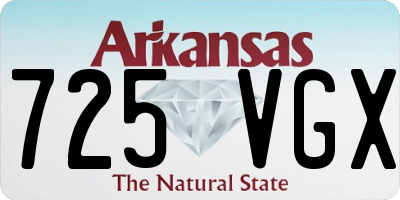 AR license plate 725VGX