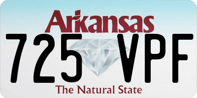 AR license plate 725VPF