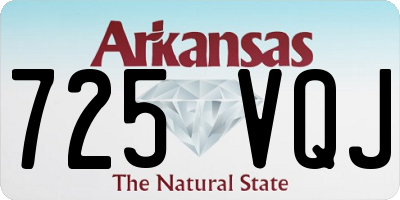 AR license plate 725VQJ