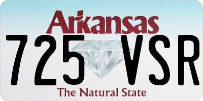 AR license plate 725VSR