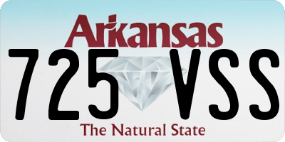 AR license plate 725VSS