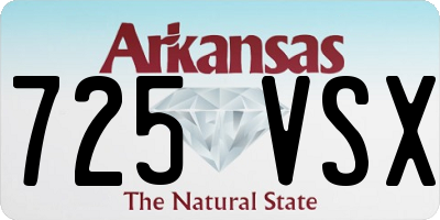AR license plate 725VSX