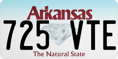 AR license plate 725VTE