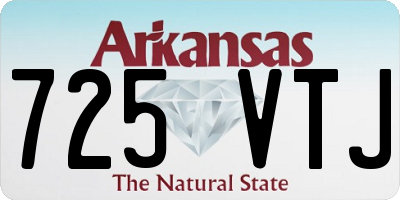 AR license plate 725VTJ