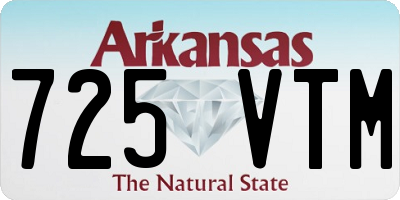 AR license plate 725VTM