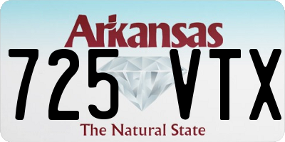 AR license plate 725VTX