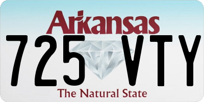 AR license plate 725VTY