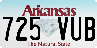 AR license plate 725VUB