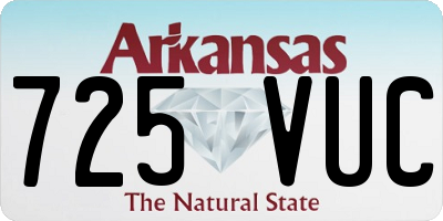 AR license plate 725VUC