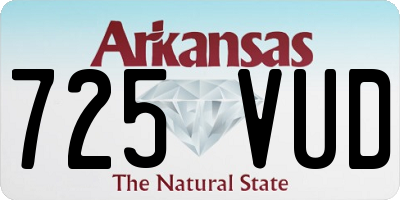 AR license plate 725VUD