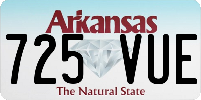 AR license plate 725VUE