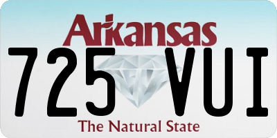 AR license plate 725VUI