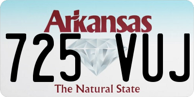 AR license plate 725VUJ