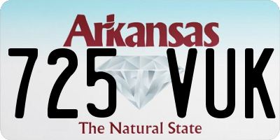 AR license plate 725VUK